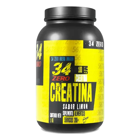 34 Zero Creatina Monohidratada 1kg Varios Sabores Limón