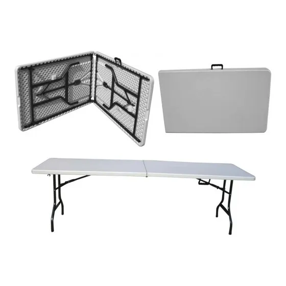 Mesa Rectangular Plegable Plastico Duro 1.80 Metros Hogar