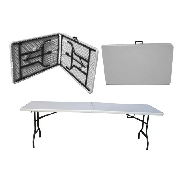 Mesa Rectangular Plegable Plastico Duro 1.80 Metros Hogar