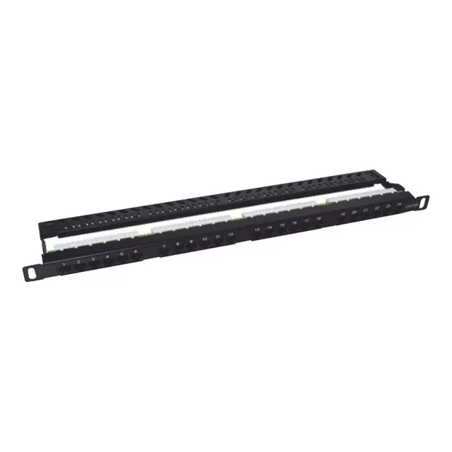 Panel De Parcheo(110) Sin Blindaje De 24 Puertos Cat6a  Link