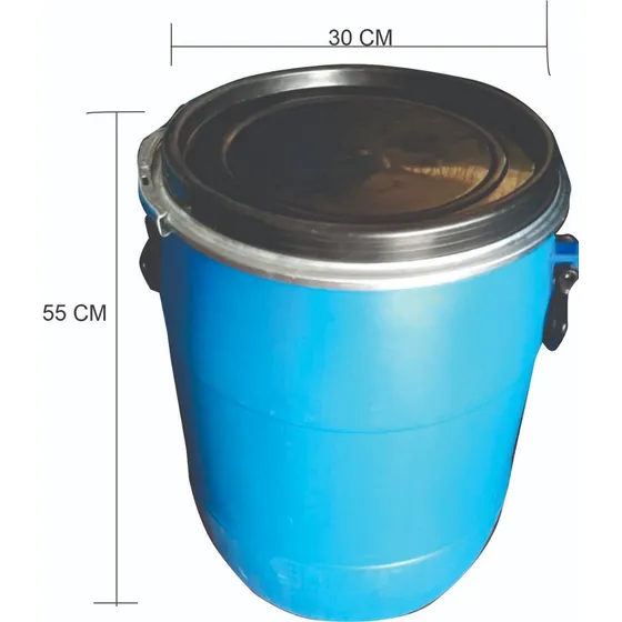 Caneca Plastica De 60 Litros Tapa Aro- Cierre Hermetico