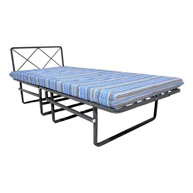 Catre Hotelero Individual Dormimundo + 1 Colchoneta 8 Cm Gris Oscuro