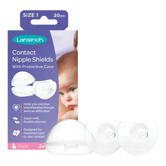 Pezonera Silicona De Contacto Lansinoh Para Lactancia X2 Un Talle 1 (20mm)