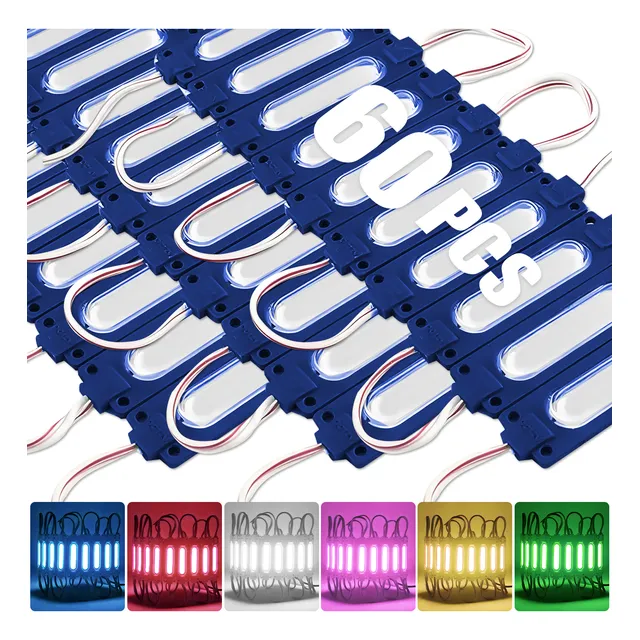 60 Modulos 9 Led Cob Plasma Encapsulado Reforzado Colores