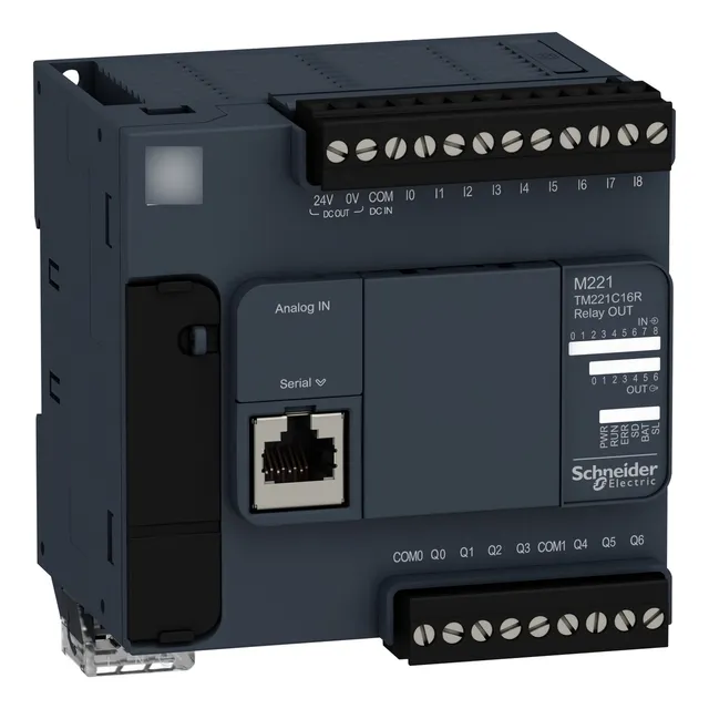 Plc M221 24 Dc 9di 7d0 2ai Tm221c16r - Schneider