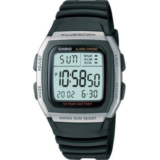 Reloj Casio Clasico Unisex W96 Negro Digital Números Grandes Reloj Casio Clasico Unisex W96 Negro Digital Números Grandes