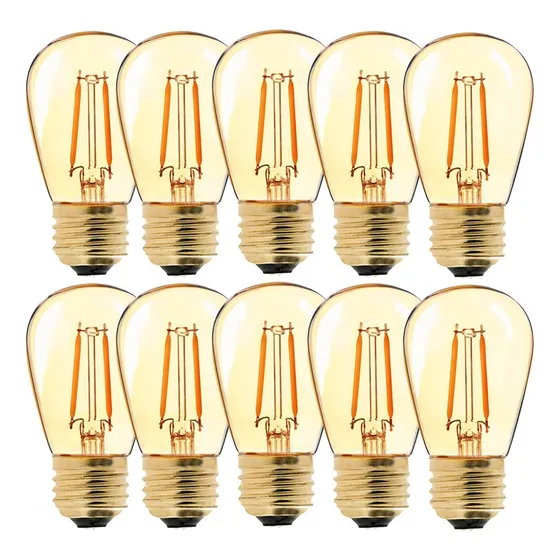 Lamparas Luz Led Set X10 Vintage Calida Maxwell Guirnalda Color De La Luz Luz Calida Ambar