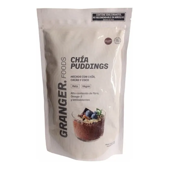 Chia Puddings 300 Grs Granger Sin Azucar Omega 3 Sabor Chocolate