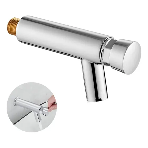 Llave Lavamanos De Push De Pared Cierre Automático