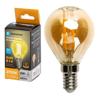 Aigostar Foco Vintage Fialamento Led G45 E14 6w 2700k Aigostar Foco Vintage Fialamento Led G45 E14 6w 2700k