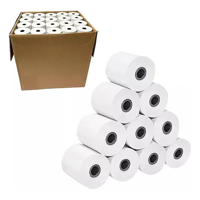 50 Rollos Termicos 57x45 Para Impresora 58mm Xprinter