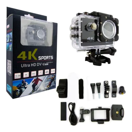 Videocámara Sports Ultra Hd Dv 4k Negra