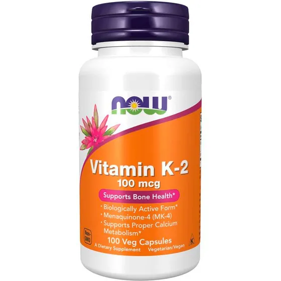 Vitamina K2 100mcg Now Foods 100 Capsulas - Importada Sabor Sem Sabor