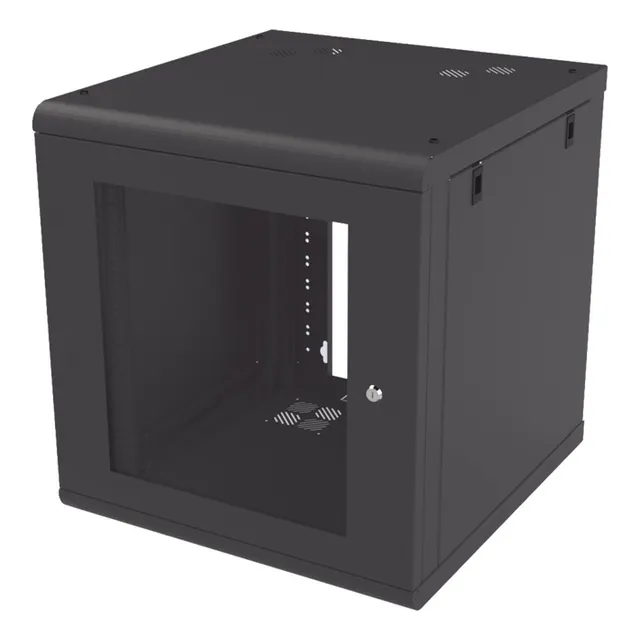 Gabinete Pared Fijo Puerta De Cristal Rack 19in 9 Ur
