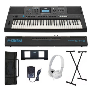Teclado Musical Yamaha Psr-e473 61 Teclas Suporte Capa Fone Teclado Musical Yamaha Psr-e473 61 Teclas Suporte Capa Fone