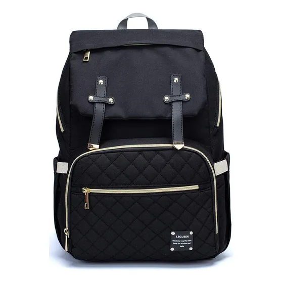 Bolsa Mochila Lequeen Dândi Smart Moda Multifuncional Preta