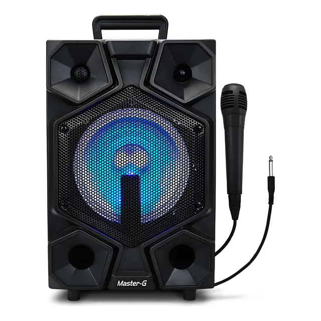 Parlante Karaoke Portátil Bluetooth Master G 8 Color Negro