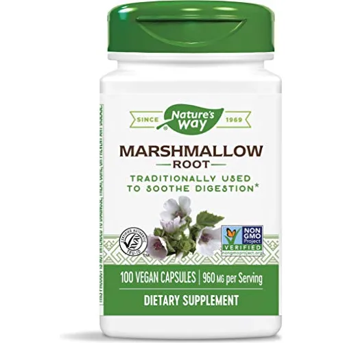 Suplemento Nature's Way De Raíz De Malvavisco 100 Cápsulas 9