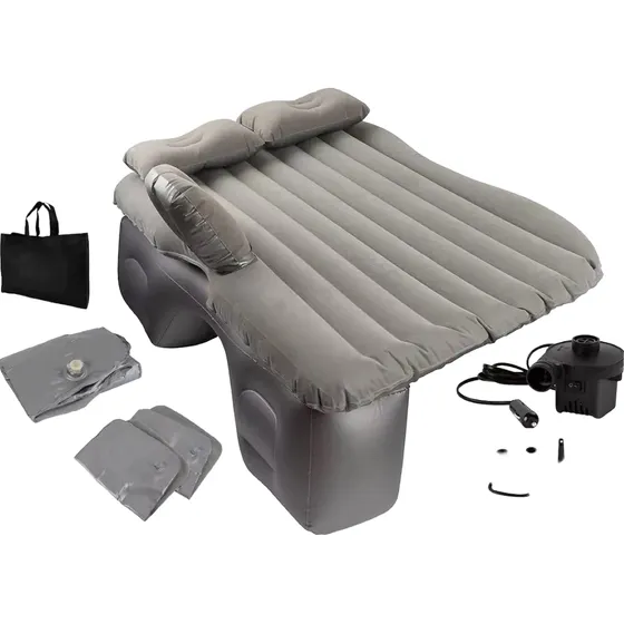 Colchon Inflable Para Carro Automovil Cama De Aire Viajes Color Gris