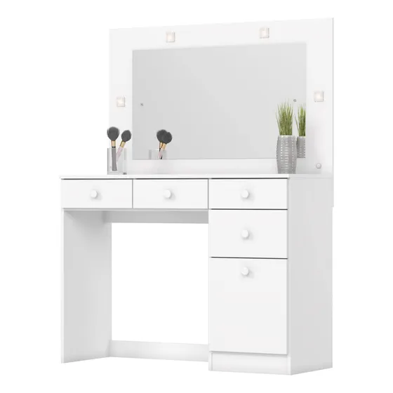 Tocador Escritorio Cómoda Con Luz Espejo Dormitorio Cajones