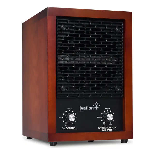 Purificador De Aire Y Generador De Ozono Hepa 5 En 1 Ivation, Ionizador Y Desodorizador Para Hasta 3.700 Pies Cuadrados, Incluye Filtros Hepa, De Carbono Y Fotocatalíticos, Con Luz Uv Y Generador De