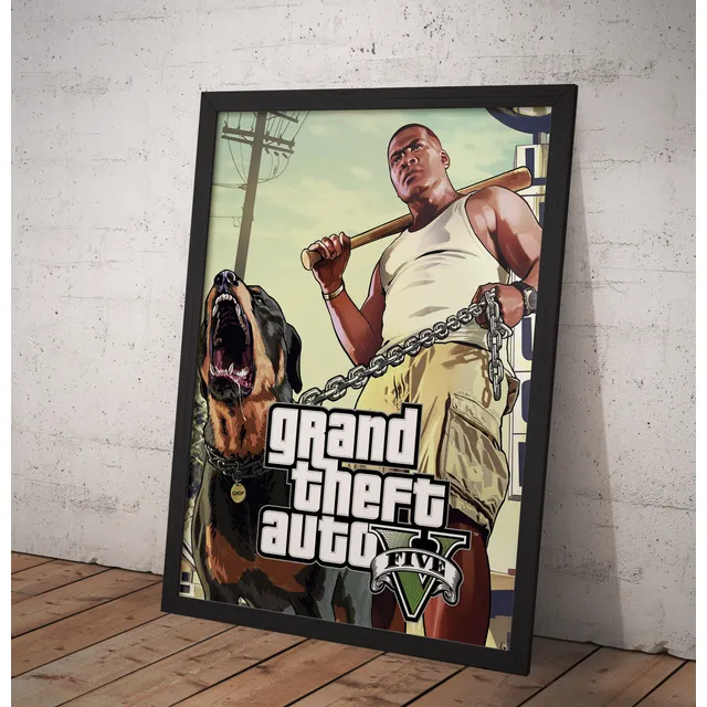 Cuadro Juego Gta V Grand Theft Auto 34x45cm Imprimetuposter