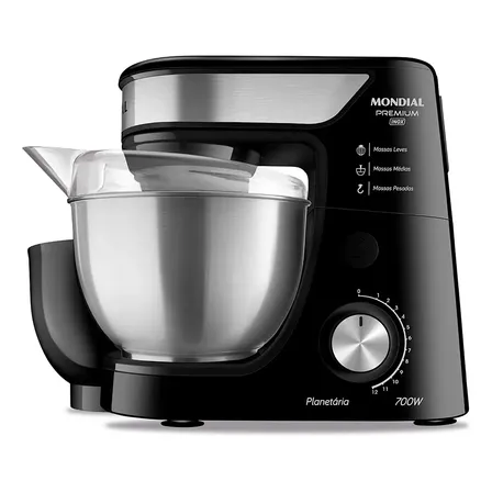 Batedeira Planetária, Mondial, 700w - Bp-02p-b-ti Preto 127v