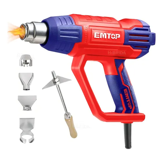 Pistola Calor 2000w Aire Caliente Regulable 3 Temperaturas Color Rojo