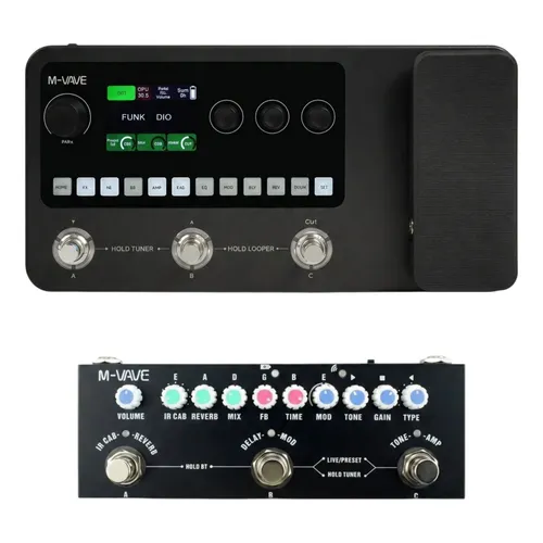 Processador Multiefeitos Para Guitarra Baixo M-vave Mk-20 Lo