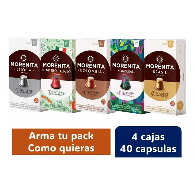 Combo 40 Cápsulas La Morenita Nespresso