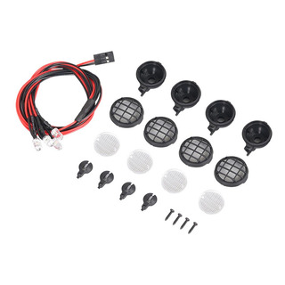 Rc Coche Luz Led 4 Negro W/pantalla Para Axial Scx10 D90 Rc Coche Luz Led 4 Negro W/pantalla Para Axial Scx10 D90