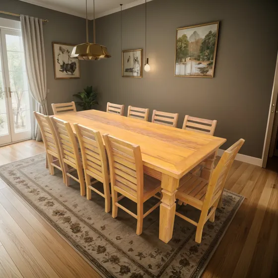 Mesa De Jantar Com 8 Cadeiras