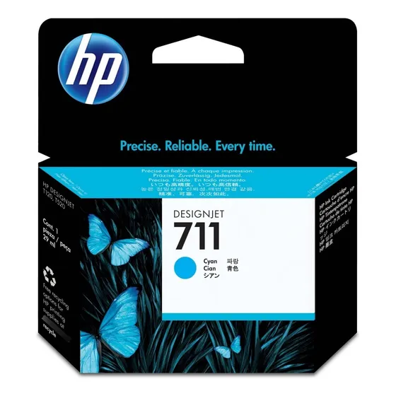 Cartucho De Tinta Hp 711 Cor Azul Do 29 Ml