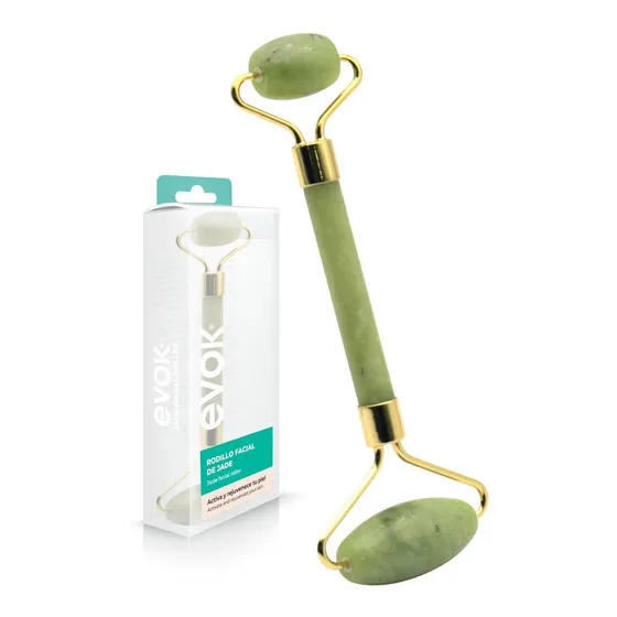 Rodillo Facial De Jade Evok