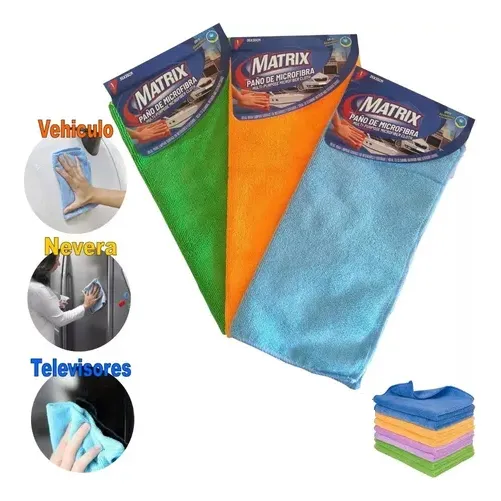 Paños Microfibra 3pcs  30x30 Limpieza Pañito Carro Tv Nevera