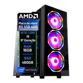 Pc Gamer Intel Core I5 3ÂȘ 16gb Rx 550 4gb Ssd 480gb Pc Gamer Intel Core I5 3ÂȘ 16gb Rx 550 4gb Ssd 480gb
