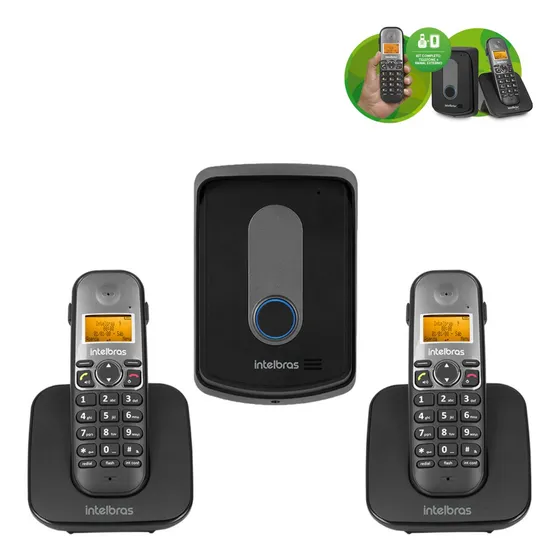 Porteiro Interfone Sem Fio Tis 5010 Intelbras C/ 2 Telefones