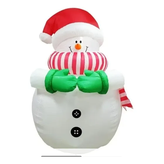 Inflable Holiday Time Muñeco De Nieve 2.4 De Altura