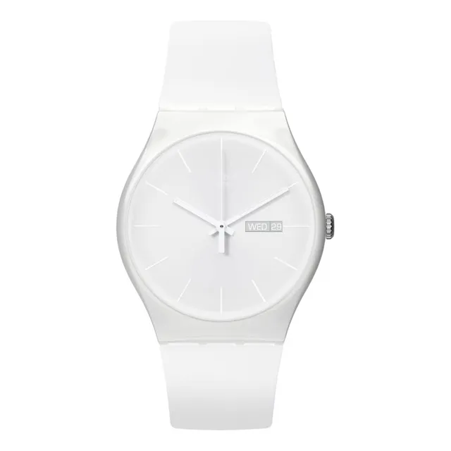 Swatch Gent Biosourced Reloj De Cuarzo Rebelde Blanco