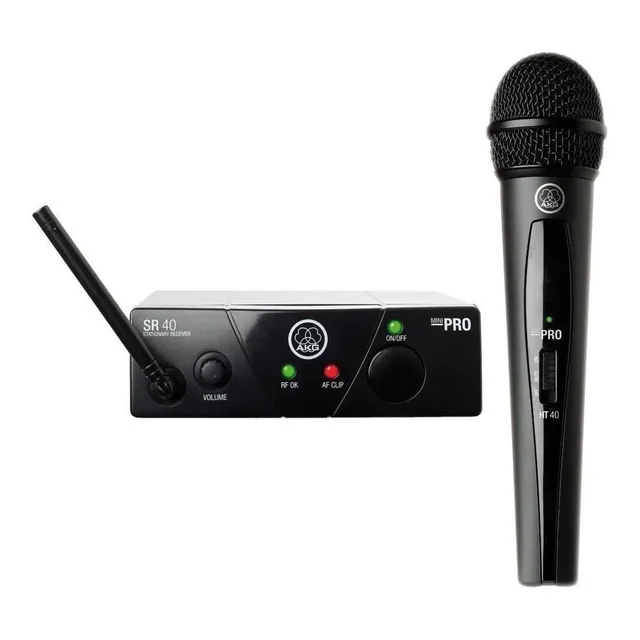 Micrófono AKG WMS40 Mini Vocal Set Dinámico Cardioide color negroS