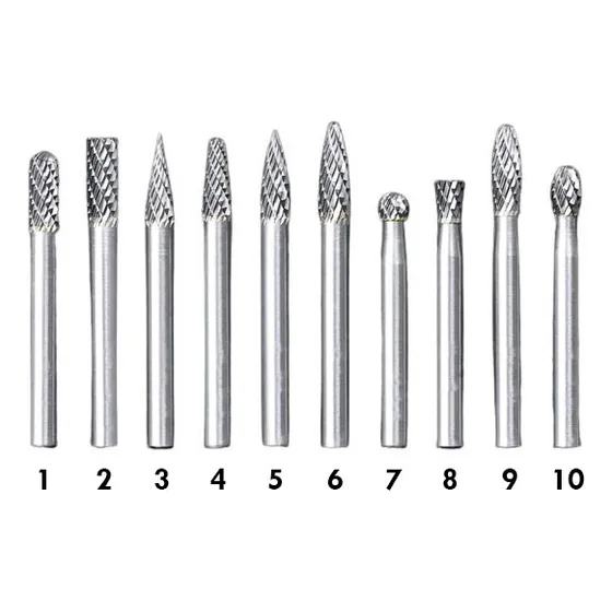 Fresa 1/4 Carburo Tungsteno Widia Desbaste Mototool 6mm