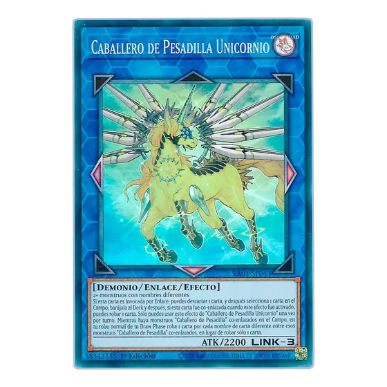 Yugi-oh! Knightmare Unicorn Ra01-en043 Super