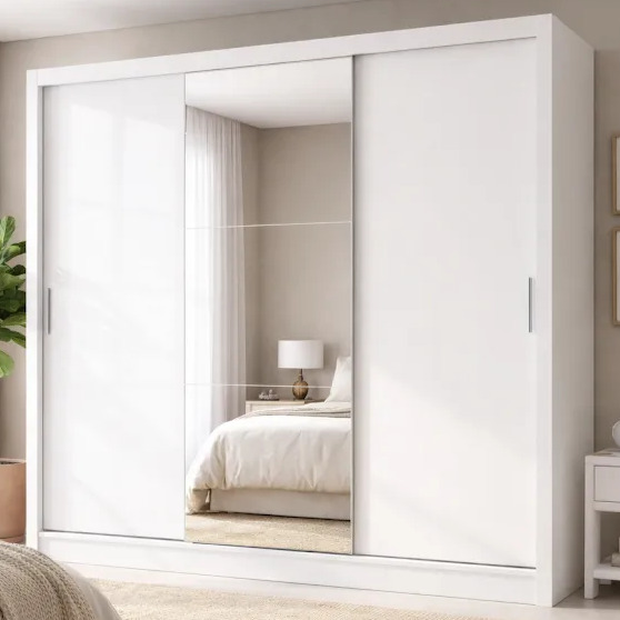 Guarda roupa casal 3 portas 4 gavetas