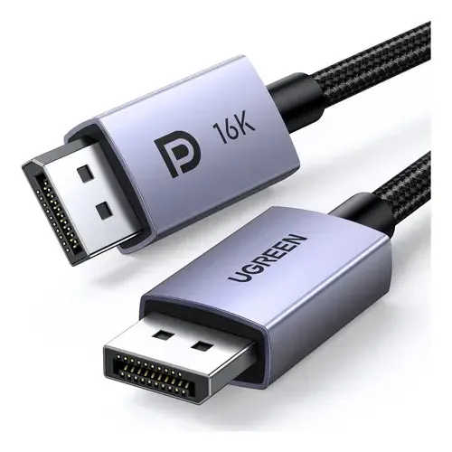 Cable Displayport 2.1 Certificado Ugreen 16k, 8k, 80gbps Gamer 3 Metros | Cuotas sin interés