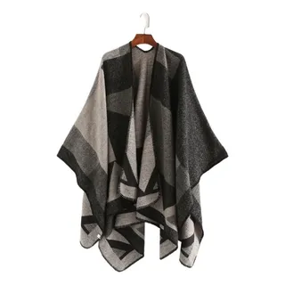 Chal Térmico Efecto Cashmere Ribetes Geométricos Chal Térmico Efecto Cashmere Ribetes Geométricos