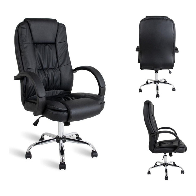 Cadeira De Escritório Presidente Gamer Ergonômica Premium Cor Preto Material Do Estofament... Cadeira De Escritório Presidente Gamer Ergonômica Premium Cor Preto Material Do Estofament...