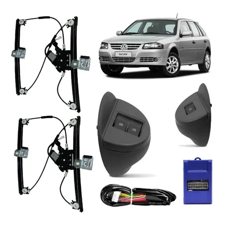 Kit Vidro Eletrico Gol G4 4 Portas Dianteira Modulo Conforto