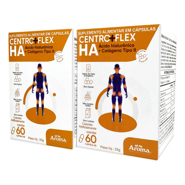 Centro+flex Ha Colageno Tipo 2 Com Ácido Hialurônico 120caps