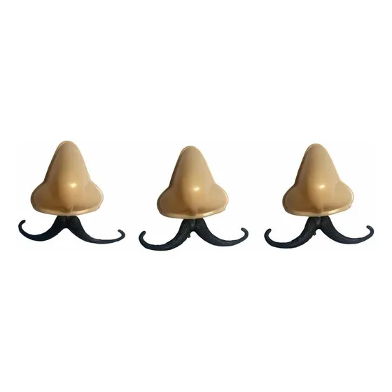 Nariz Y Bigote Falso Cotillon Carnaval Disfraz 6 Unidades