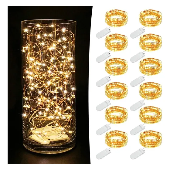 Luces De Hadas Con Pilas Luces Cadena Luz 2m 20 Led 12 Pack